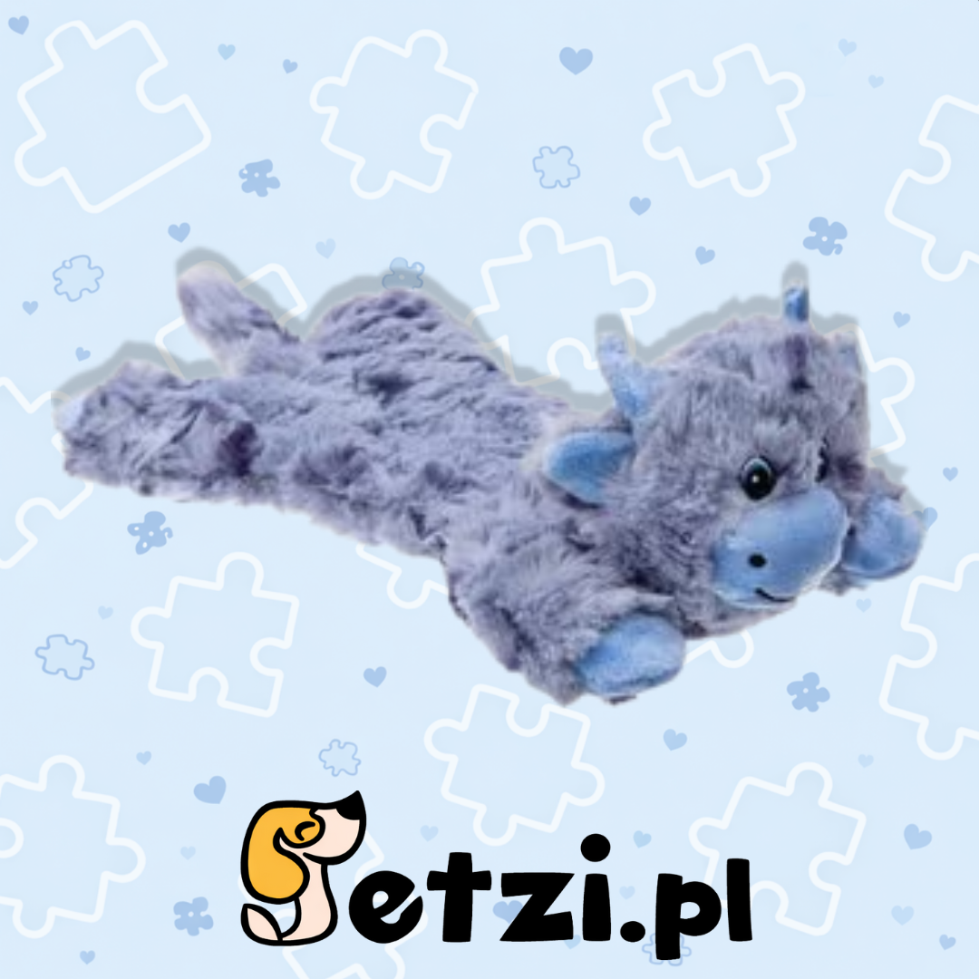 GROWL CUDDLERZ COW  - PLUSZOWA ZABAWKA DLA PSA Z PISZCZAŁKAMI