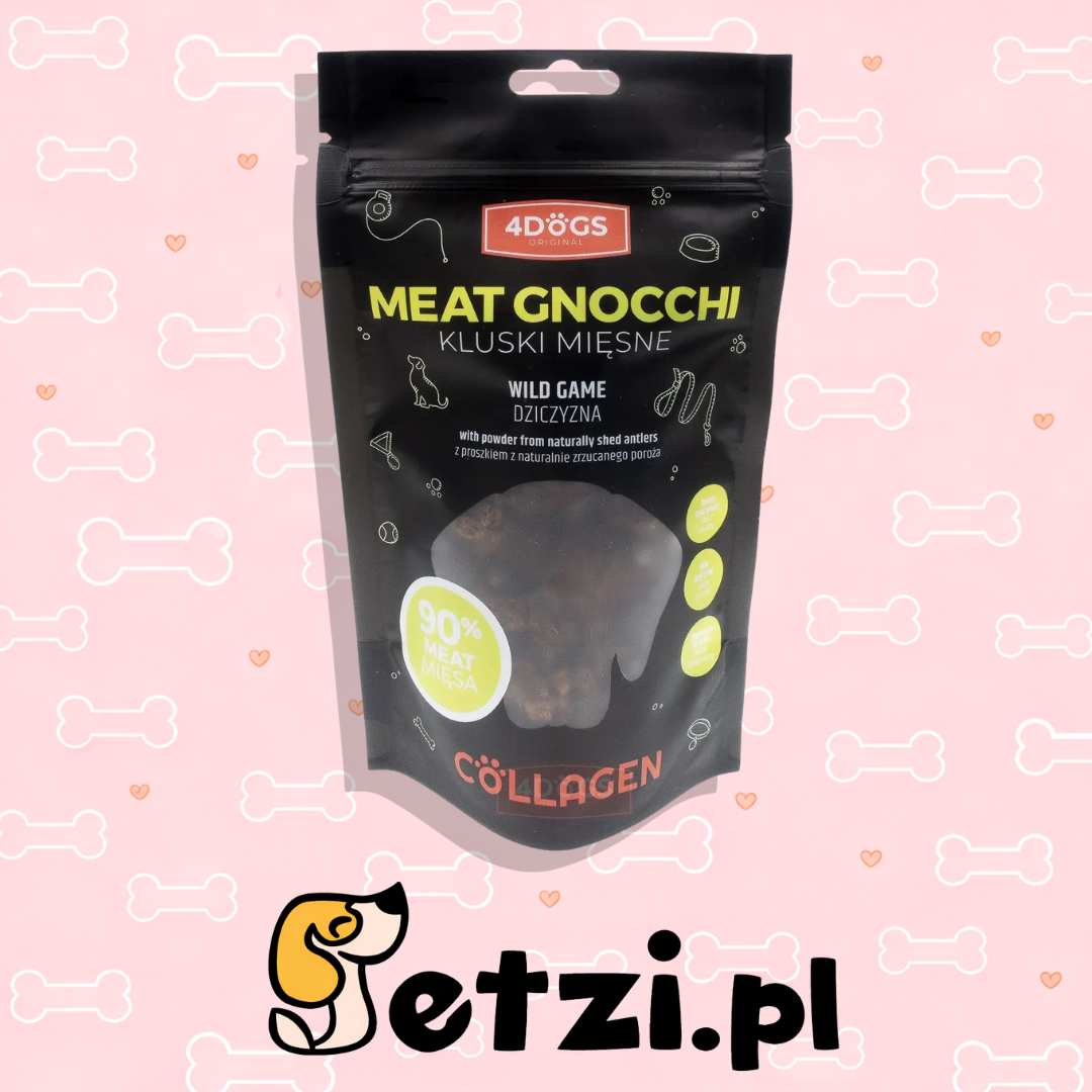 4DOGS COLLAGEN LINE KLUSKI MIĘSNE DZICZYZNA 100G