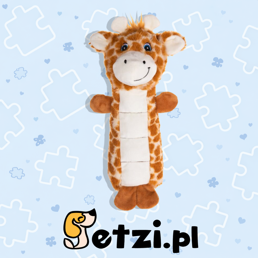 GROWL BELLY BUSTERS GIRAFFE BROWN - ZABAWKA DLA PSIAKA