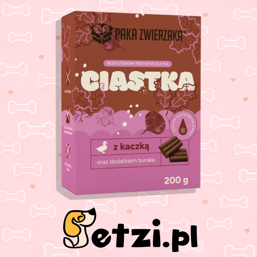 PAKA ZWIERZAKA CIASTKA DLA PSA KACZKA Z BURAKIEM 200G