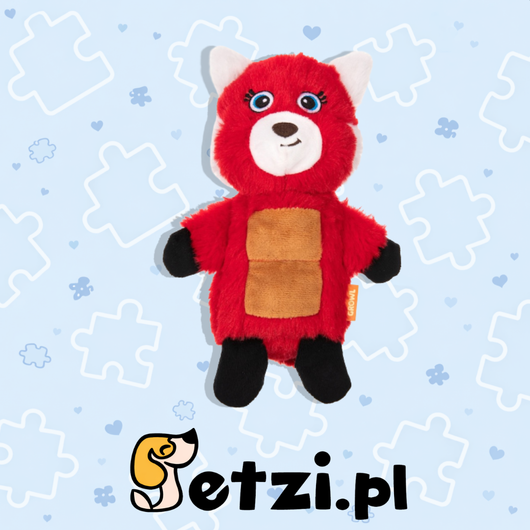 GROWL BELLY BOOMERZ RED PANDA RED - WYTRZYMAŁA ZABAWKA DLA PSIAKA