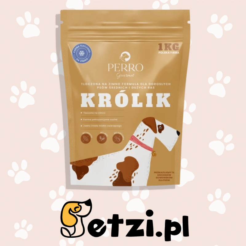 PERRO GOURMET SUCHA KARMA PIES TŁOCZONA NA ZIMNO KRÓLIK 1KG