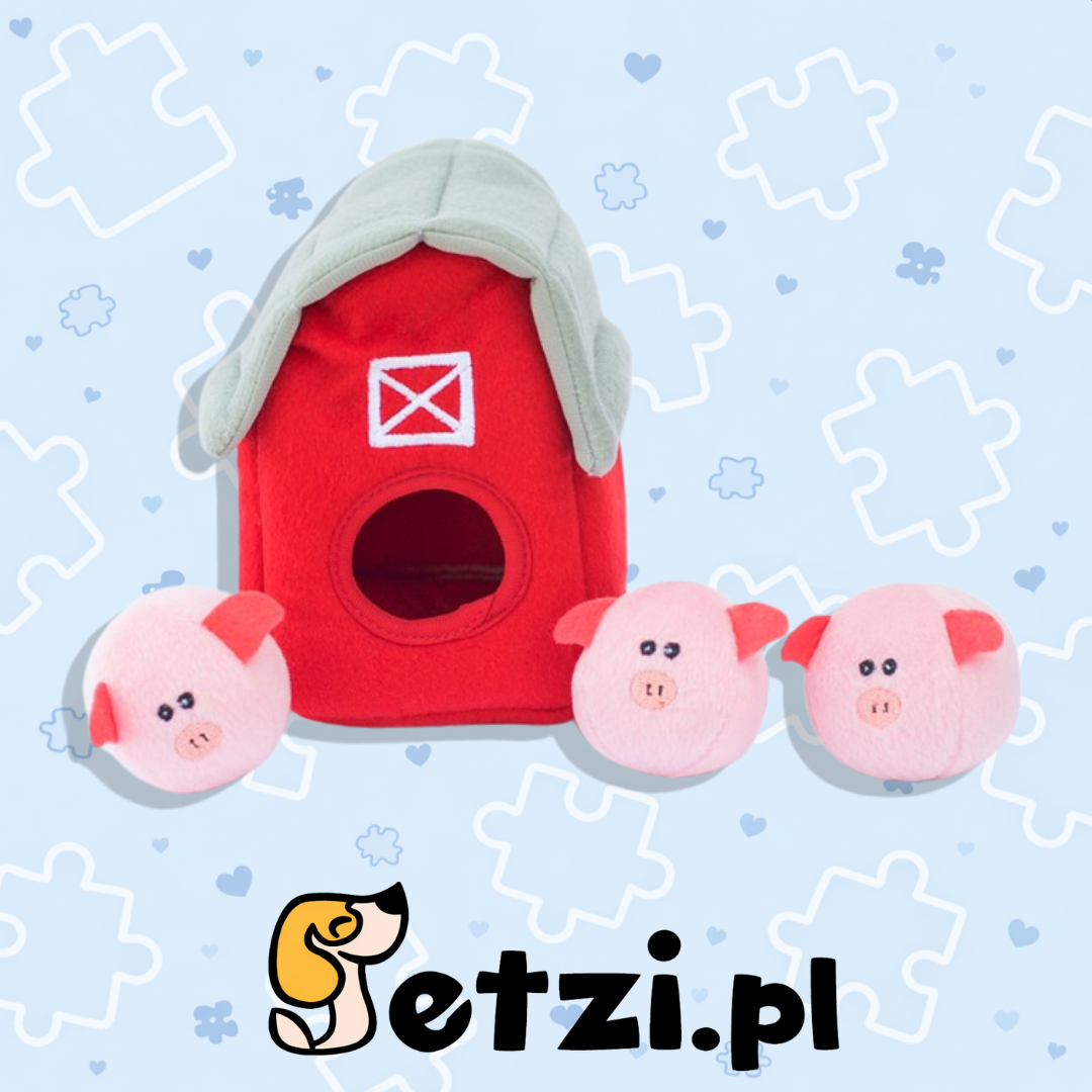 ZIPPY PAWS PLUSZOWA NORKA DOMEK ZE ŚWINKAMI