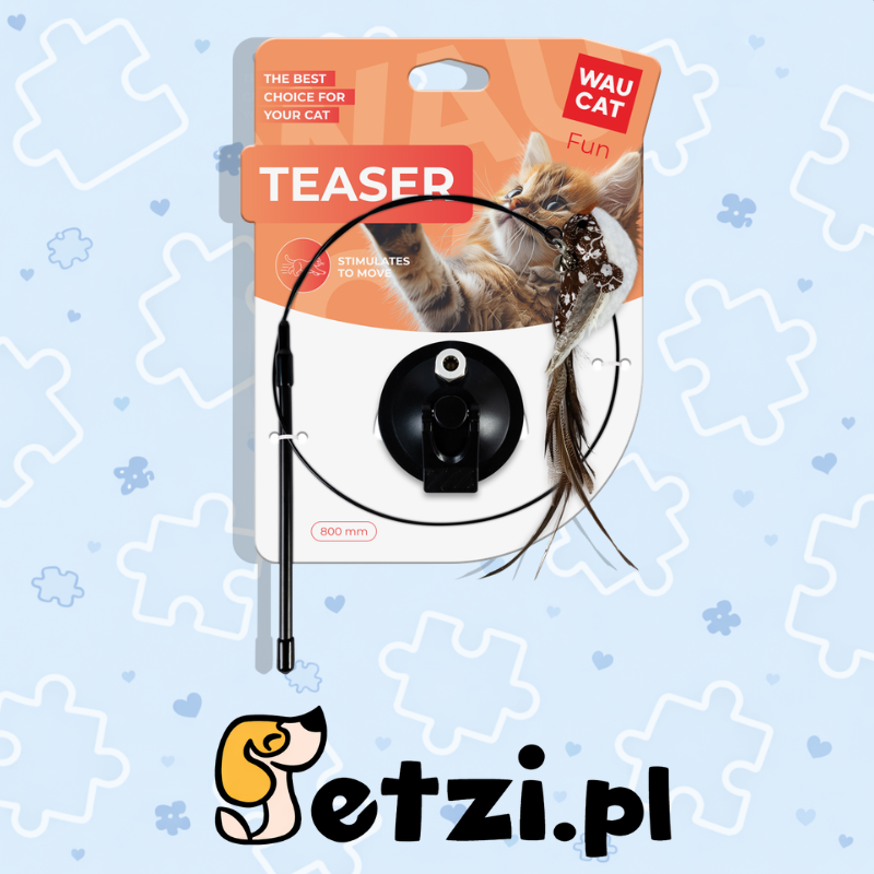 WAUCAT FUN TEASER PRZYSSAWKA Z PTAKIEM BIAŁA TWORZYWO SZTUCZNE SILIKON PIÓRKO 800 MM