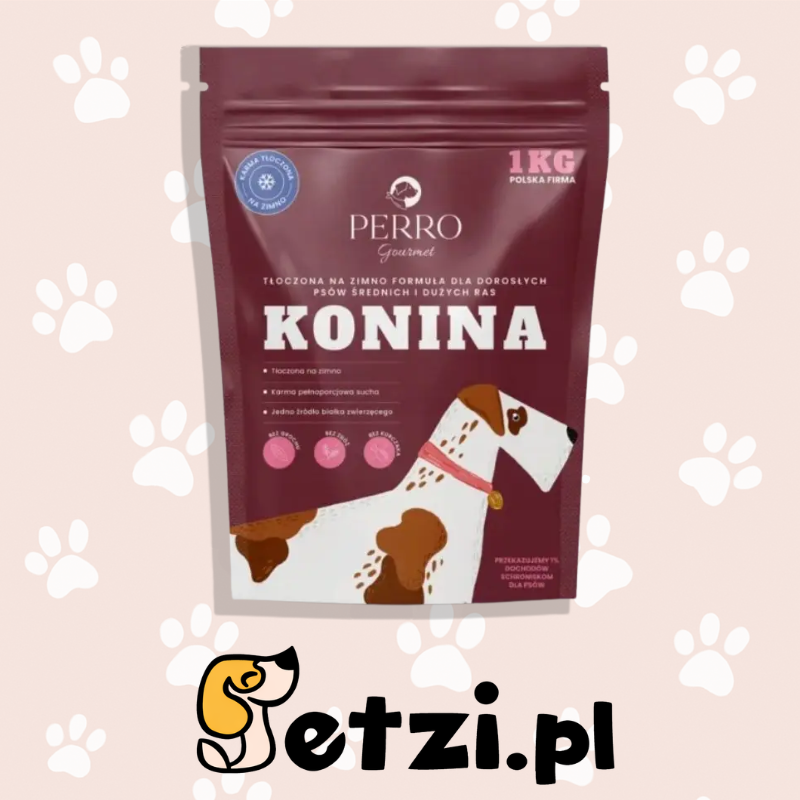 PERRO GOURMET SUCHA KARMA PIES TŁOCZONA NA ZIMNO KONINA 1KG