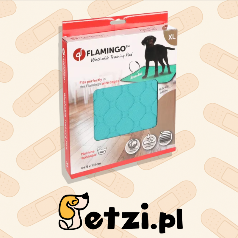 FLAMINGO WASHABLE TRAINING PAD PATSY GREEN XL ANTISLIP 101X64,5CM