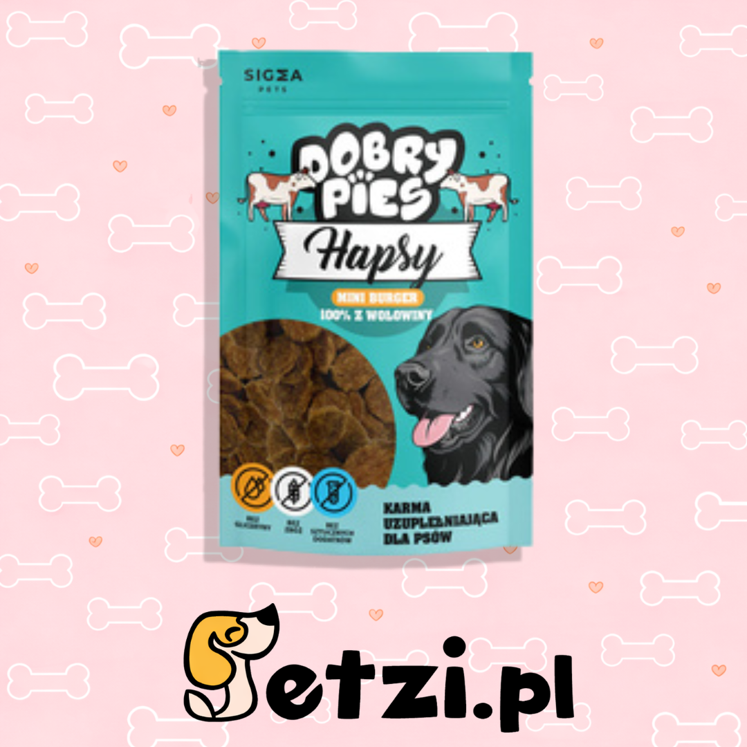 DOBRY PIES HAPSY MINI BURGER 100% Z WOŁOWINY 100G