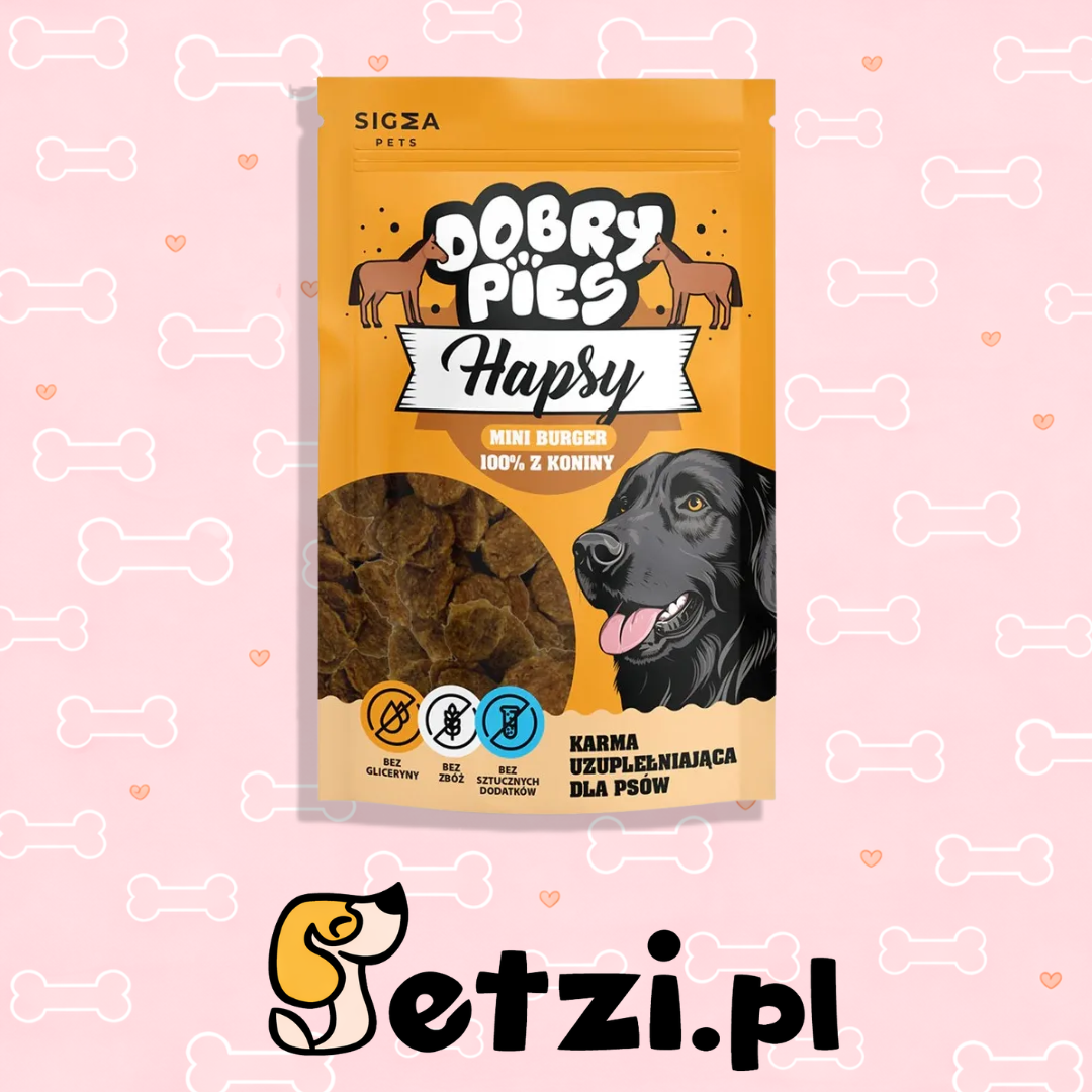 DOBRY PIES HAPSY MINI BURGER 100% Z KONIA 100G