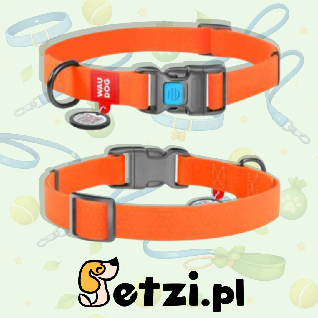 WAUDOG WATERPROOF OBROŻA PLASTIKOWY FASTEX XXL 40MM POMARAŃCZOWY