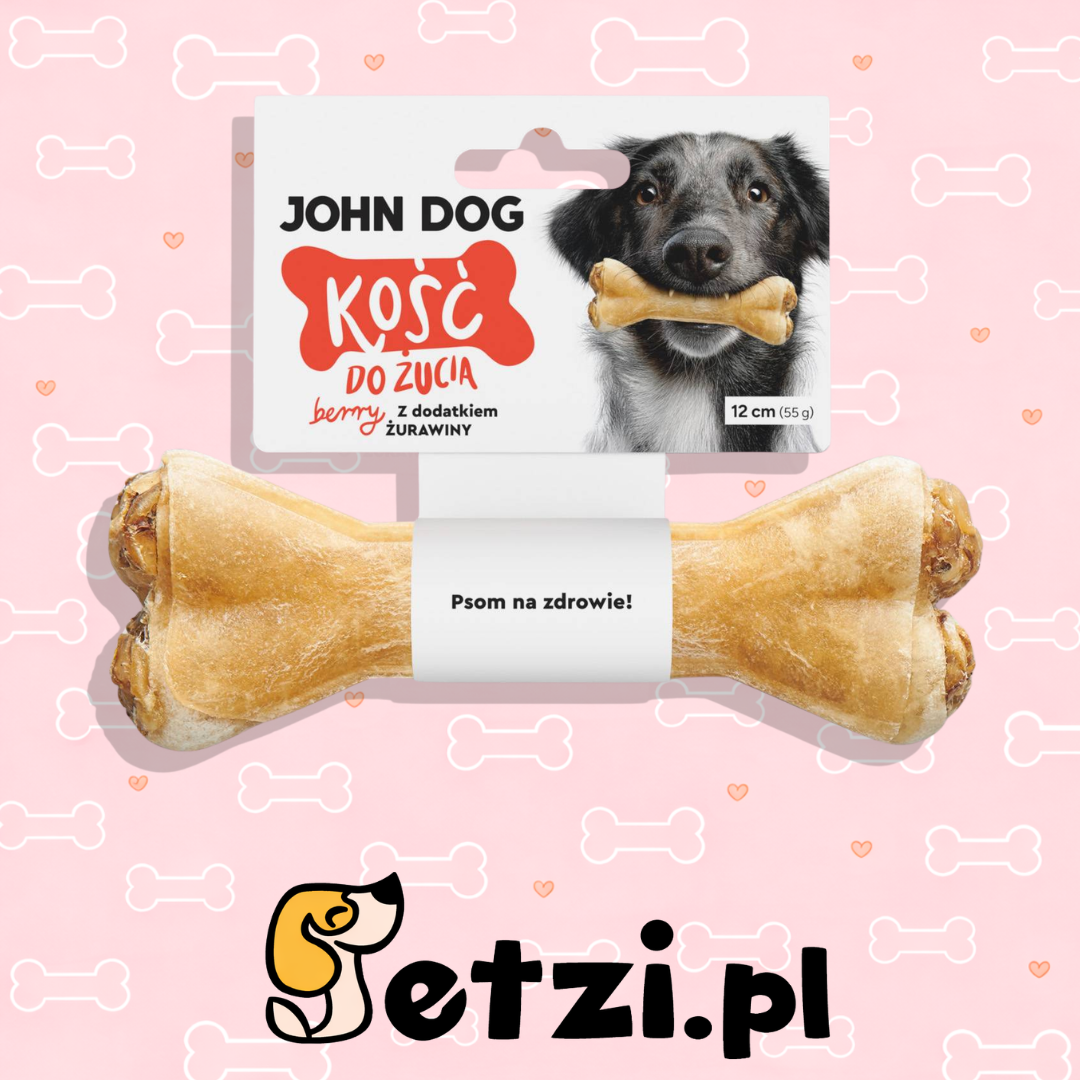 JOHN DOG KOŚĆ BERRY Z ŻURAWINĄ 17CM