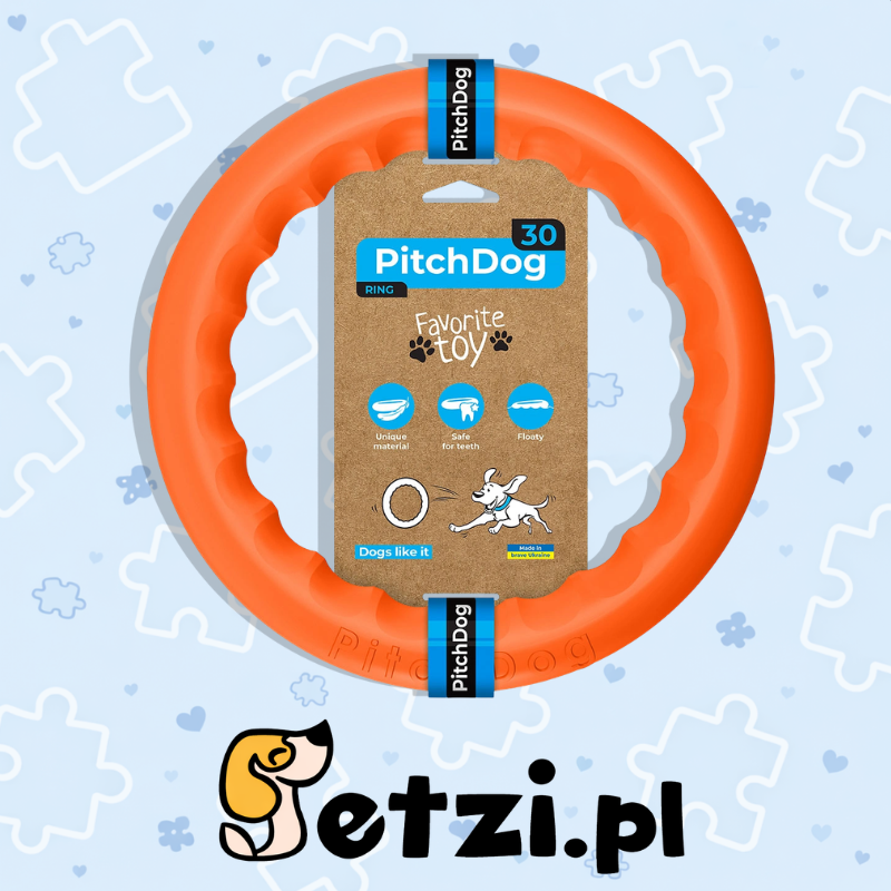 PITCHDOG PIERŚCIEŃ 28CM POMARAŃCZOWY