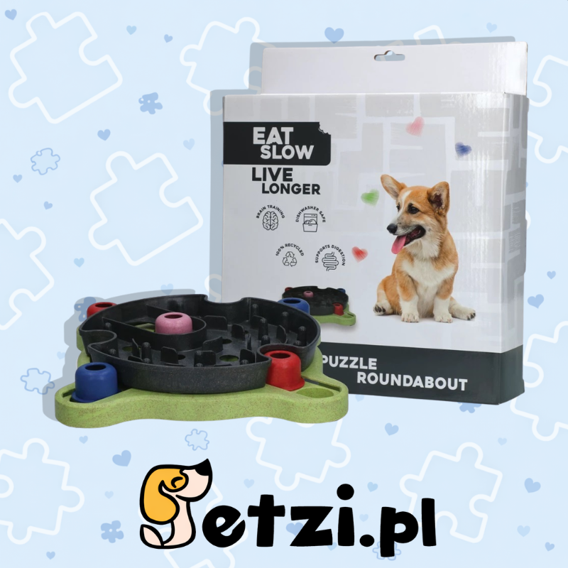 EAT SLOW LIVE LONGER PUZZLE ROUNDABOUT