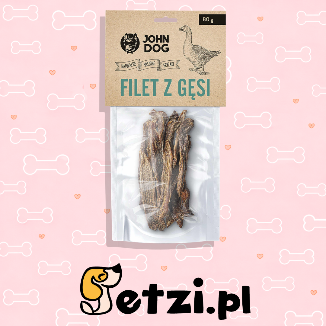 JOHN DOG SUSZONY FILET Z GĘSI DLA PSA