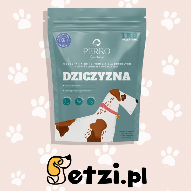 PERRO GOURMET SUCHA KARMA PIES TŁOCZONA NA ZIMNO DZICZYZNA 1KG