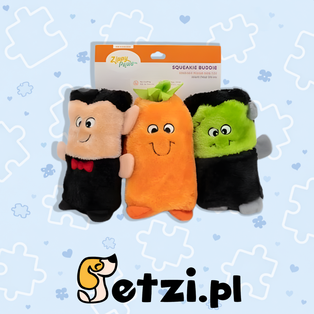 ZIPPYPAWS 3-PAK PLUSZOWE POTWORY XL – DUŻE, MIĘKKIE ZABAWKI DLA PSA Z PISZCZAŁKAMI