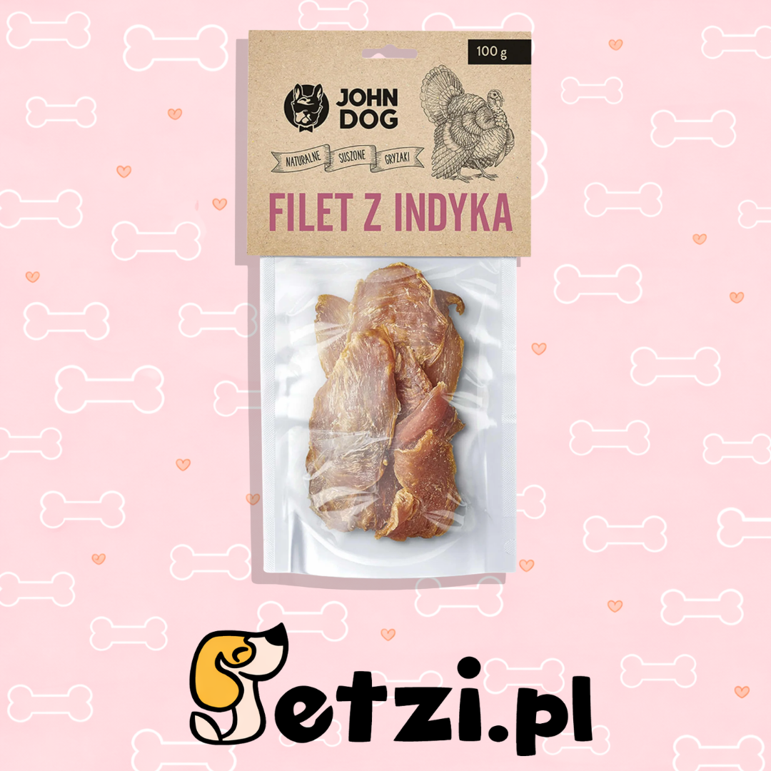 JOHN DOG SUSZONY FILET Z INDYKA DLA PSA