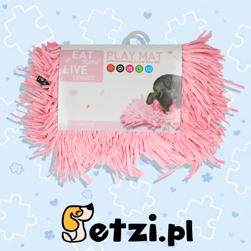 EAT SLOW LIVE LONGER PLAY MAT PINK