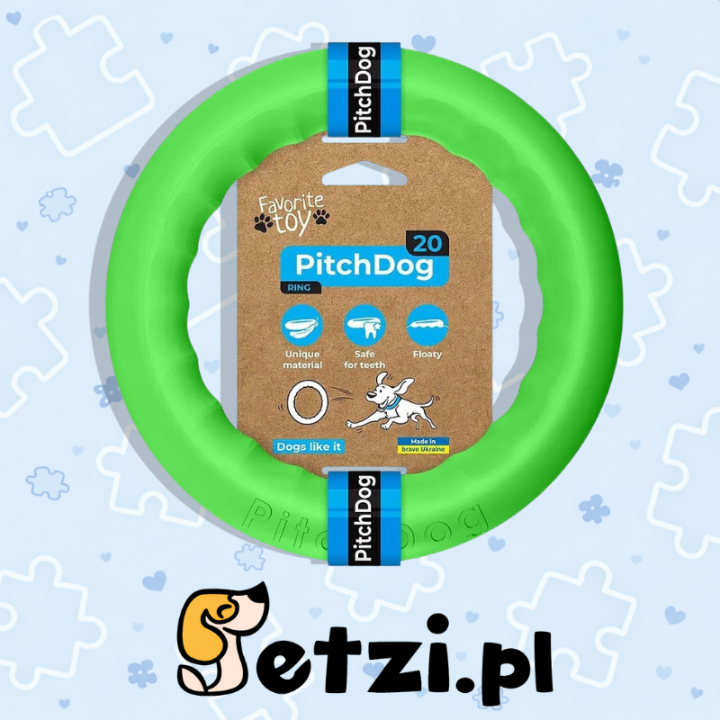 PITCHDOG PIERŚCIEŃ 20CM JASNOZIELONY