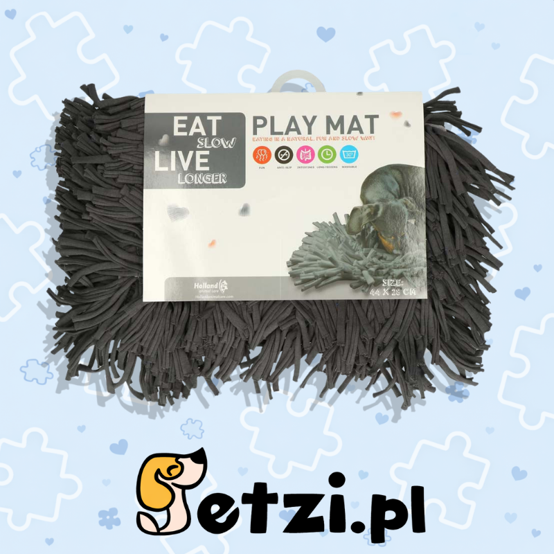 EAT SLOW LIVE LONGER PLAY MAT GREY