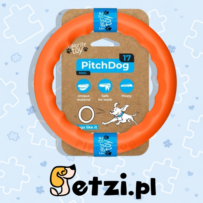PITCHDOG PIERŚCIEŃ 17CM POMARAŃCZOWY