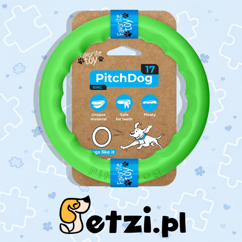 PITCHDOG PIERŚCIEŃ 17CM JASNOZIELONY