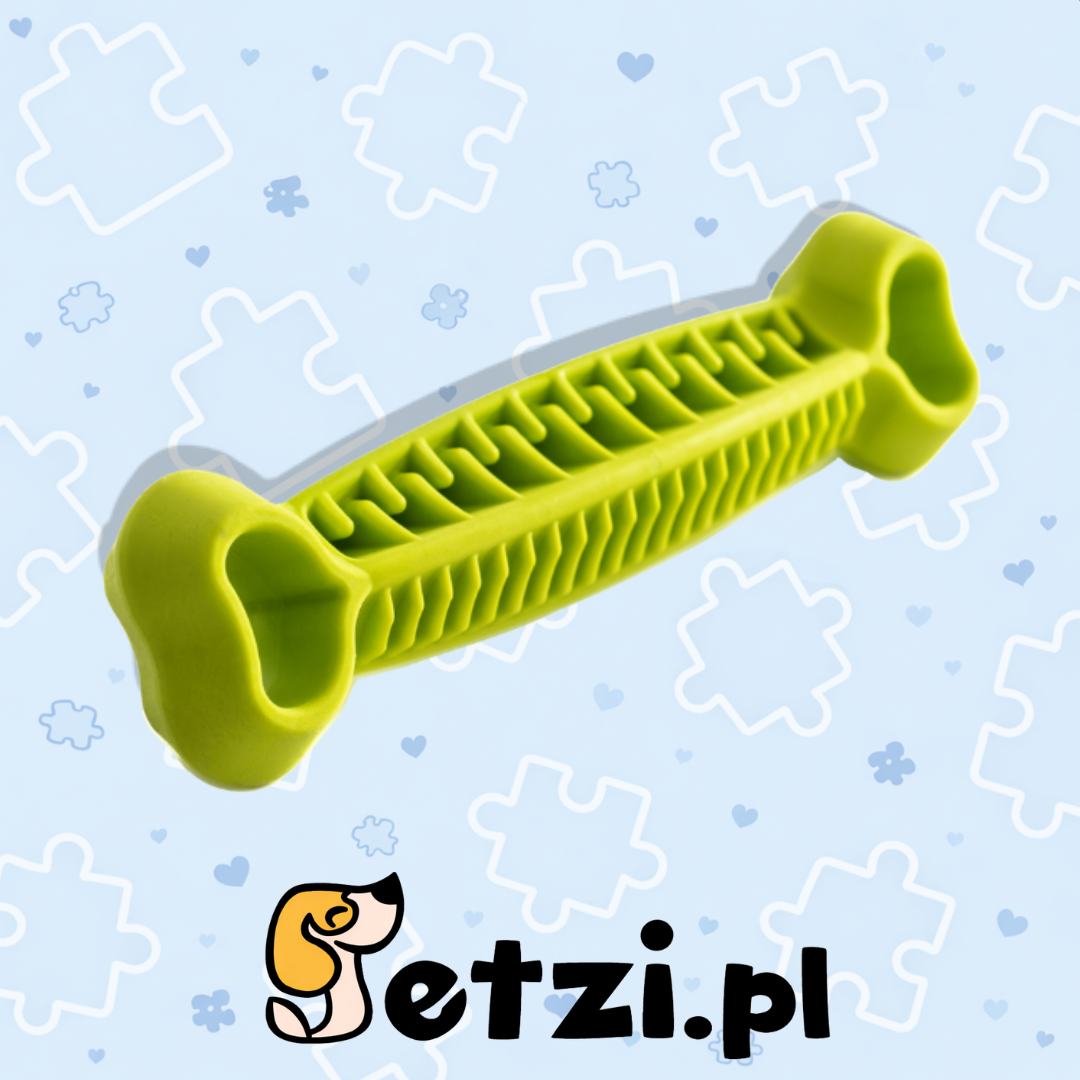 FIBOO FIBOONE DENTAL - ZIELONY 19CM - TRWAŁY GRYZAK DLA PSIAKA