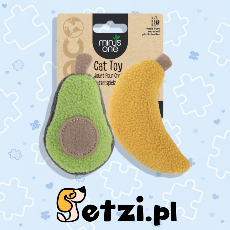 MINUS ONE FRUIT CAT TOYS - AVACADO&BANANA