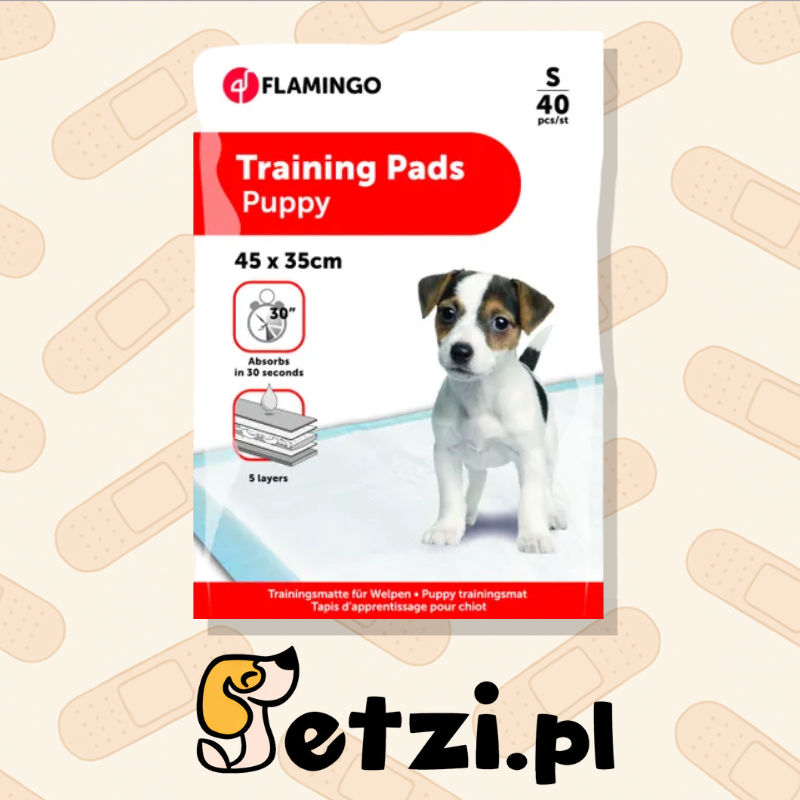 FLAMINGO TRAINING PAD PADY S 40PCS 45X35CM