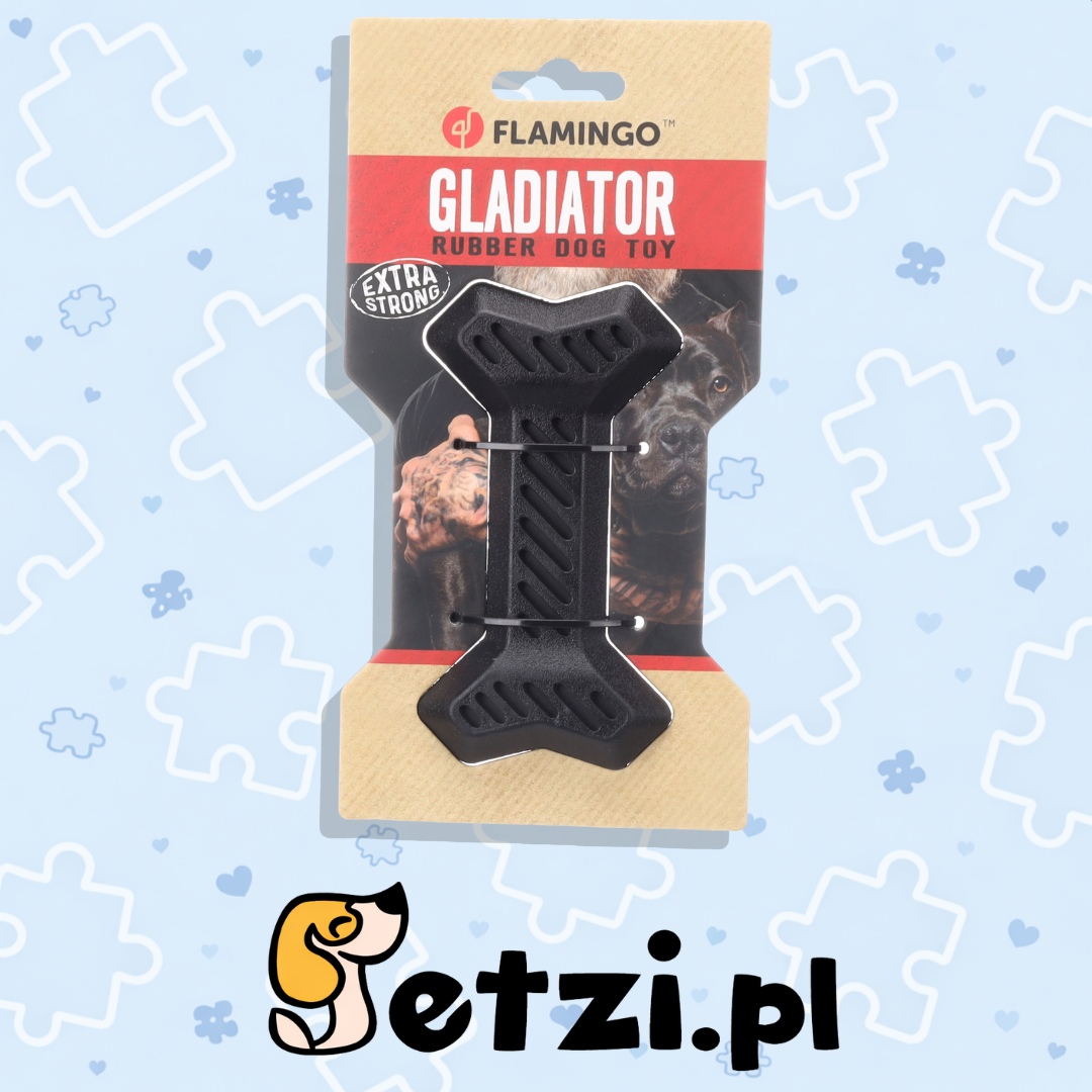 FLAMINGO TOY GLADIATOR BONE BLACK S 13X7X2,7CM