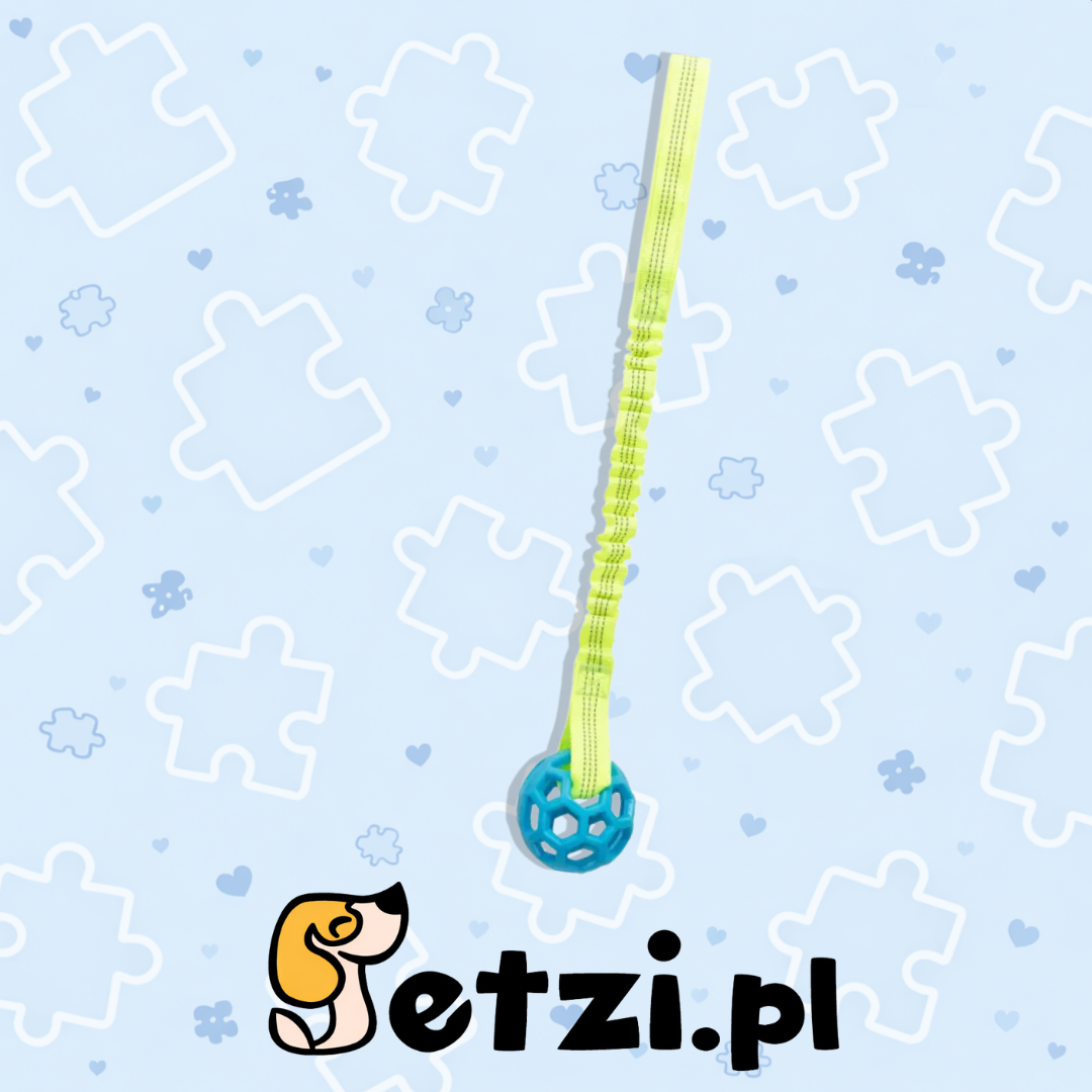 TRIXIE BUNGEE TUGGER Z PIŁKĄ 48CM Z AMORTYZATOREM