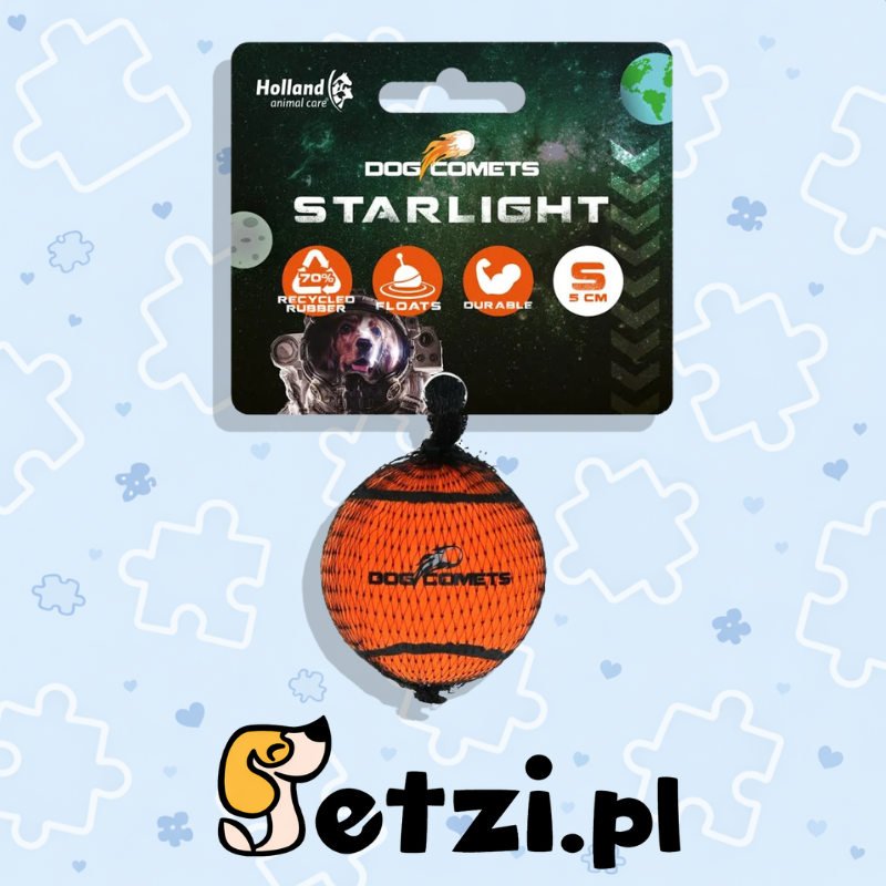 DOG COMETS STARLIGHT TENNISBAL S ORANJE 1ST