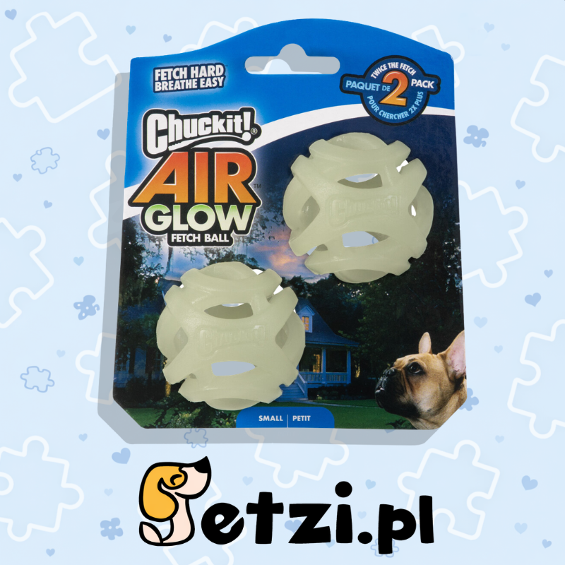 CHUCKIT MAX GLOW AIR FETCH BALL S 2PK
