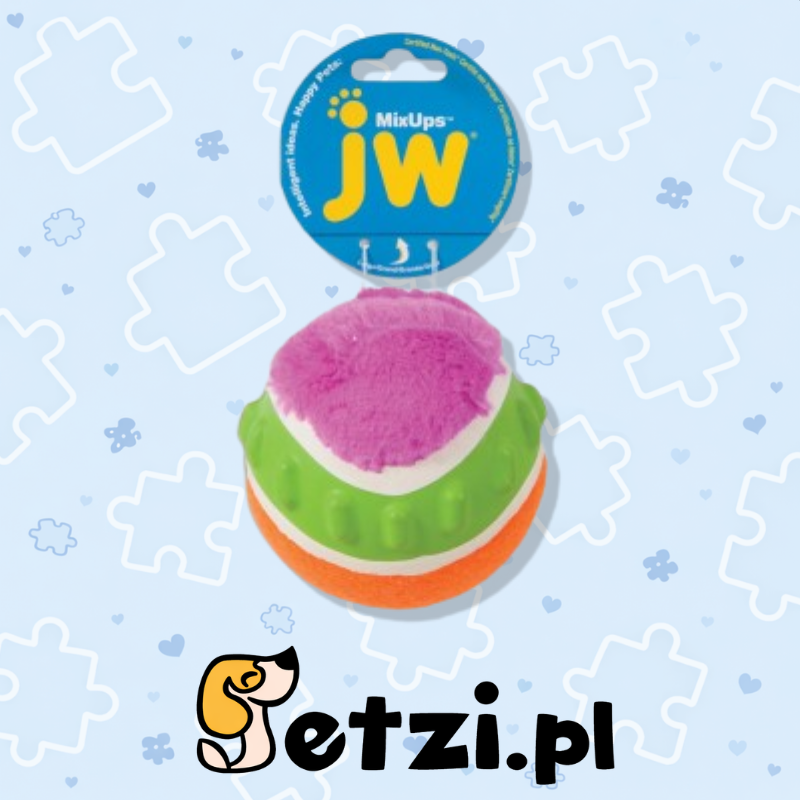 JW MIXUPS RIBBED BALL L 10 CM