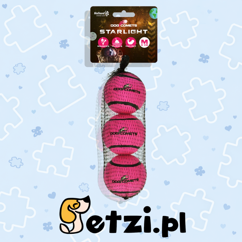 DOG COMETS STARLIGHT PINK 3PC