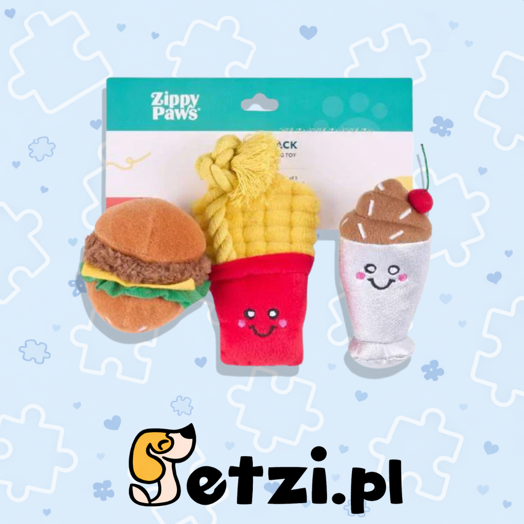 ZIPPYPAWS MINIZ 3 PACK FAST FOODS