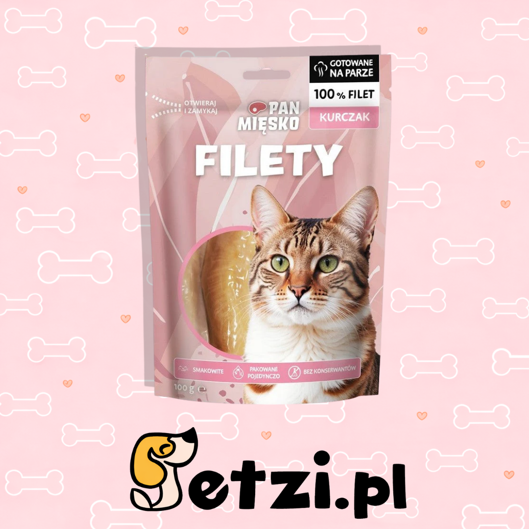 PAN MIĘSKO MOKRA KARMA DLA KOTA FILETY KURCZAK 100G