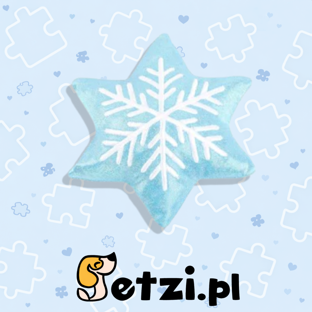 BUBA ŚWIĄTECZNA ZABAWKA DLA PSA PLUSZAK ŚNIEŻYNKA