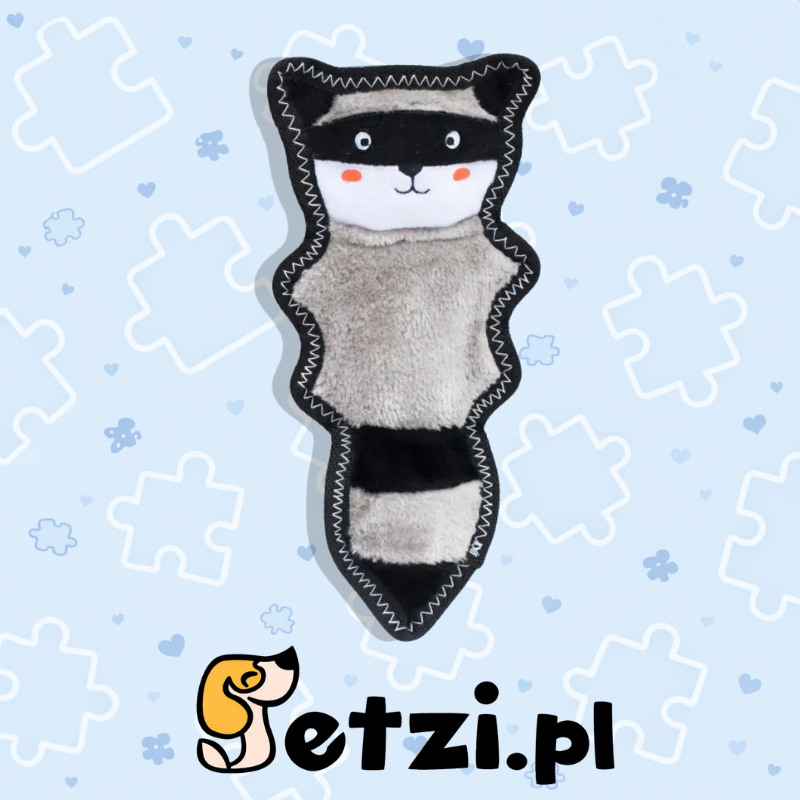 ZIPPY PAWS Z STITCH SKINNY PELTZ RACCOON