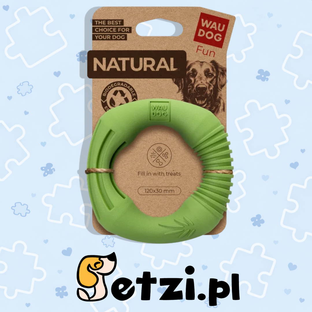 WAUDOG FUN NATURAL PIERŚCIEŃ 12CM ZIELONY