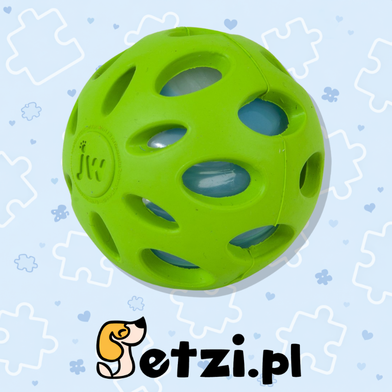 JW CRACKLE BALL MEDIUM ZIELONA