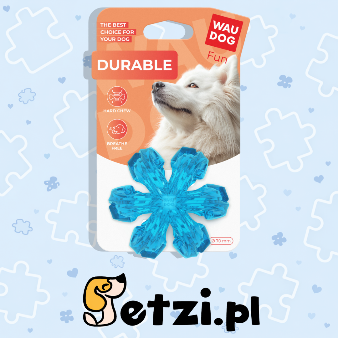 WAUDOG FUN DRABLE PIŁKA 7CM NIEBIESKI