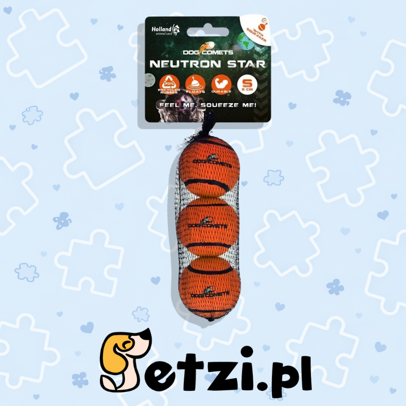 DOG COMETS NEUTRON STAR TENNISBAL MET PIEPER S ORANJE 3ST