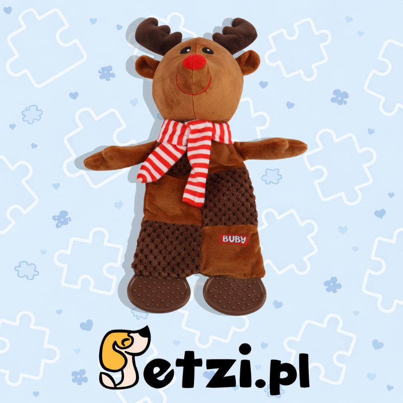BUBA ZABAWKA DLA PSA ŚWIĘTA! RENIFER 32CM