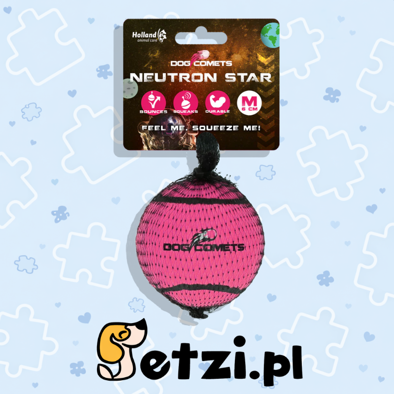 DOG COMETS NEUTRON STAR PINK 1PC WITH SQUEAKER (TENIS BALL)