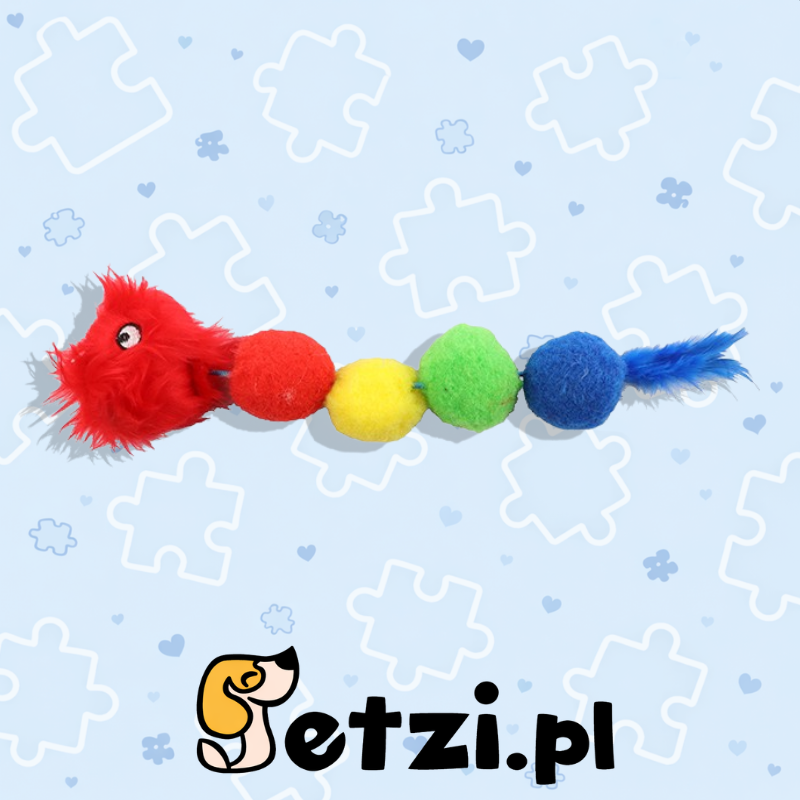 BUBA KOT ZABAWKA Z KORALIKAMI PLUSZOWYMI