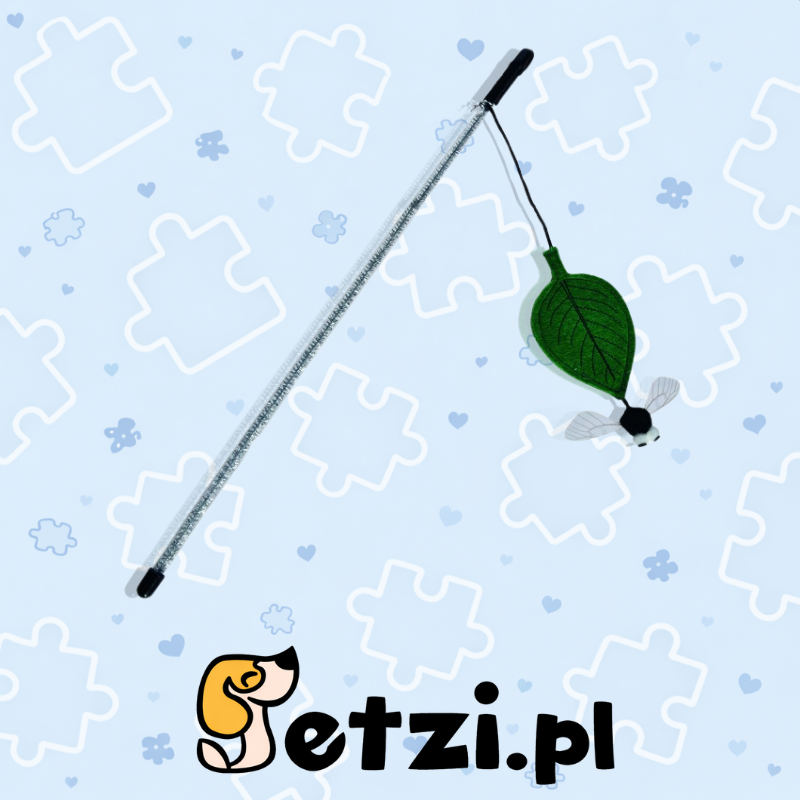 BUBA KOT WĘDKA Z MUCHĄ