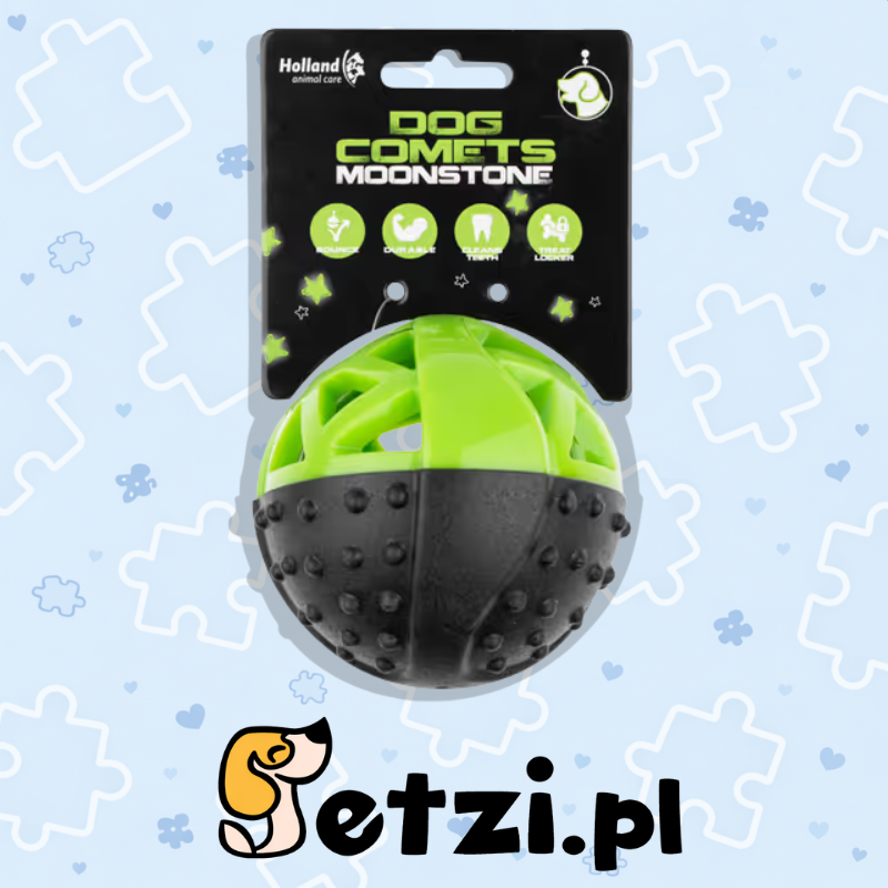 DOG COMETS MOONSTONE TREAT BALL ROUND GREEN