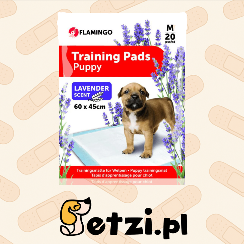 FLAMINGO TRAINING PAD PADY M 20PCS LAVENDER 60X45CM