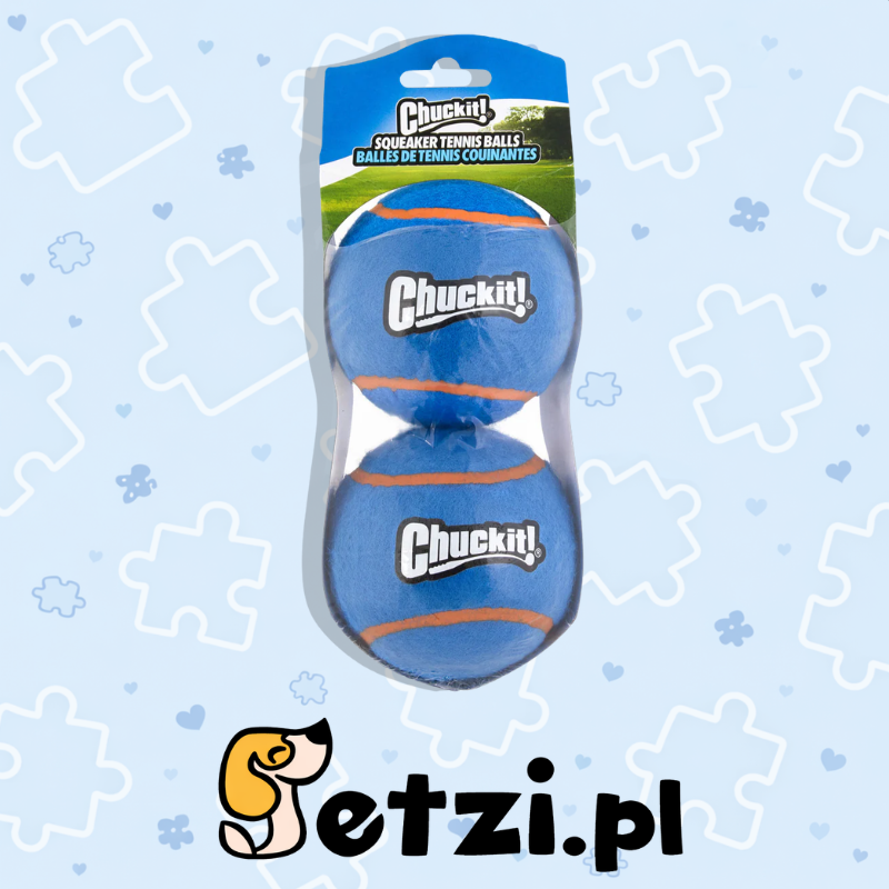 CHUCKIT SQUEAKER TENNIS BALL SM 2PK