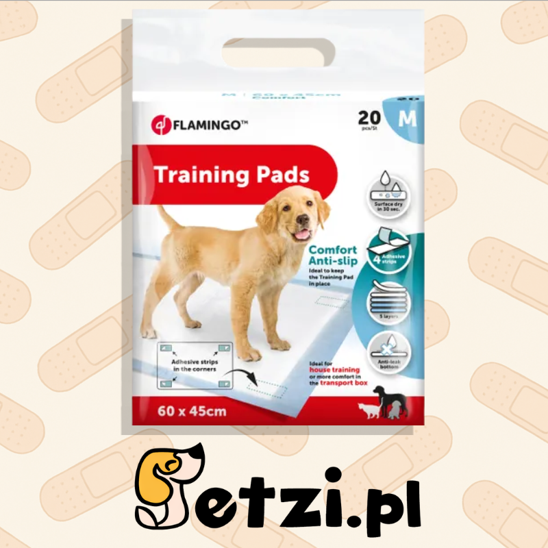 FLAMINGO TRAINING PAD PADY M 20PCS COMFORT 60X45CM